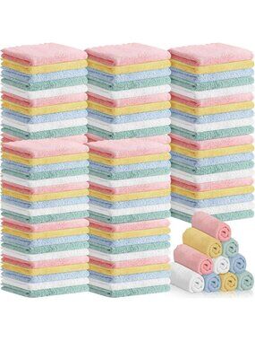 120 Pack Baby Washcloths - Soft Microfiber Towels for Infants & Toddlers